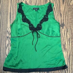 Banana Republic Vibrant Silk Green Top